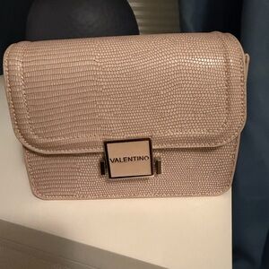 Mario Valentino Blush Pink Lizard Embossed Bag